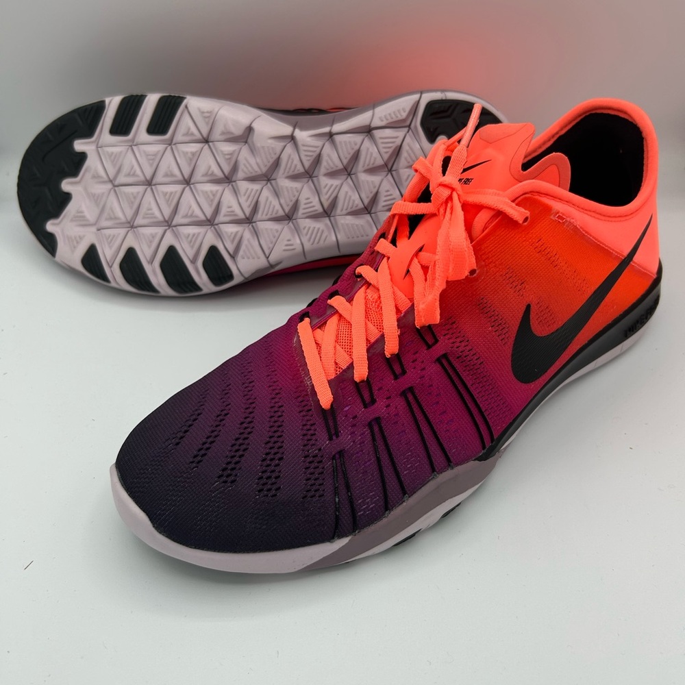 Nike Women's Sneakers - Black and Orange